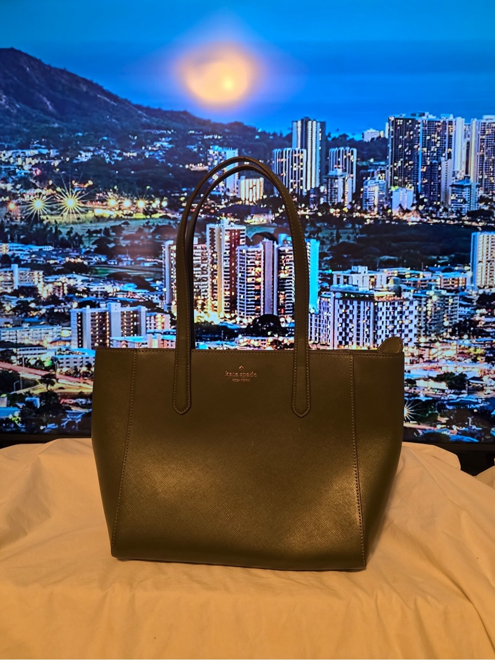 kate spade Olive Leather Structured Tote
